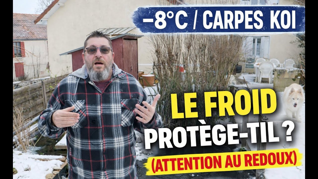 Carpes koï en hiver : le froid protège t il vraiment ? (–8 °C, attention au redoux)
