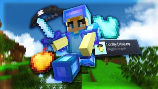 using my NEW pack to win in Skywars