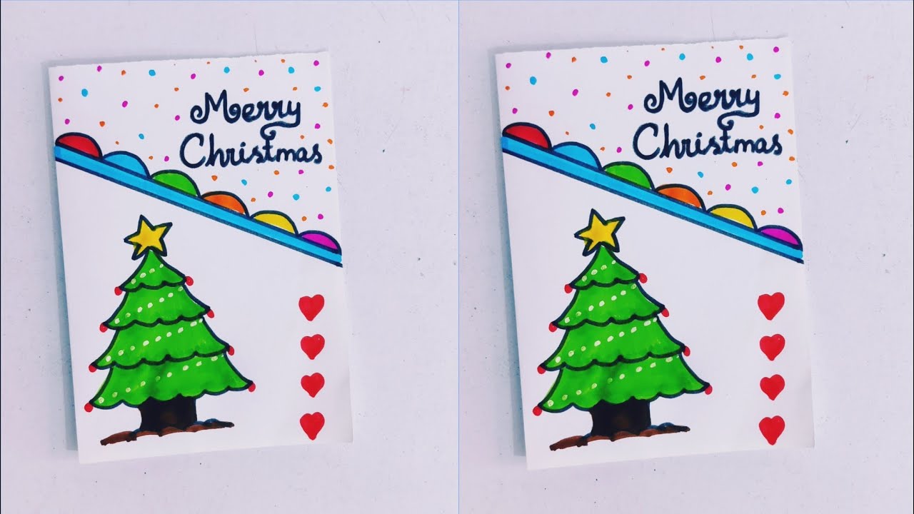 Christmas Greeting Card 🎄 | Easy & Cute Christmas Card Idea | How to ...