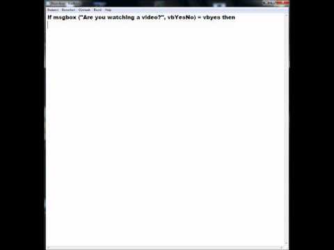 vbs - Yes or No question - tutorial