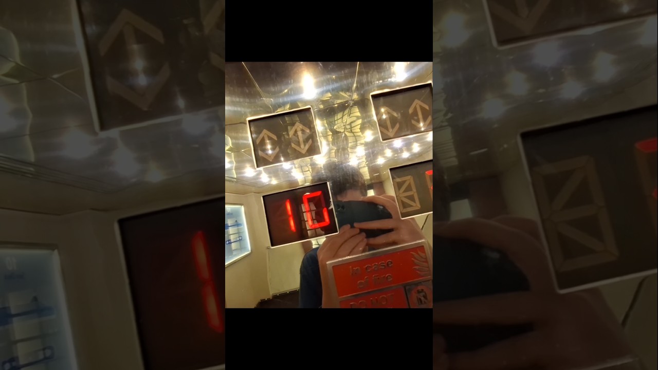 Crown Iris Cruise Ship - Mano Cruise: Old 1992 Traction Elevator #shorts #lift #elevator #cruise