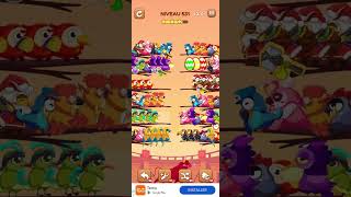 bird sort 2 color puzzle solution niveau 531 #games #gaming #puzzle #puzzlegame #androidgames screenshot 4