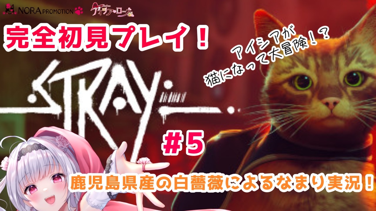 【ゲーム実況】初見プレイ！アイシアが猫になって大冒険！？第5回！【ノラプロ】#stray  #straycat   #新人VTuber #鹿児島