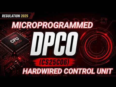Microprogrammed & Hardwired Control Unit | DPCO | CS25C06| Control Unit |MPCU | HWCU | R2025#cs25c06