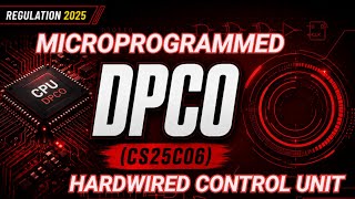 Microprogrammed & Hardwired Control Unit | DPCO | CS25C06| Control Unit |MPCU | HWCU | R2025#cs25c06