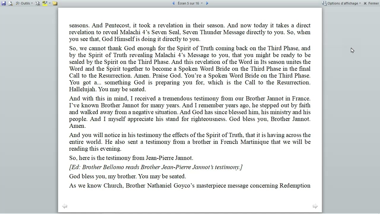 2009-1206 L'appel final à la première résurrection
