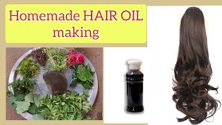Homemade HAIR OIL making in kannada | coastal home