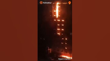 🟠В Смоленске в результате атаки дрона загорелся жилой дом #война #беспилотники #бпла #смоленск