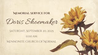 Doris Shoemaker Memorial Service