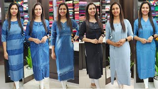 Denim Kurti Design Jeans Type 𝐕𝐈𝐃𝐄𝐎