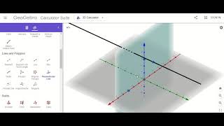 How to find the distance between the plane and the point on GeoGebra - Step-by-step and how to find