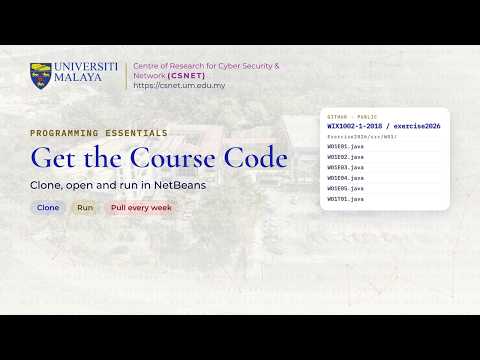 Get the Course Code: Clone and Run a GitHub Repo in NetBeans | Programming Essentials