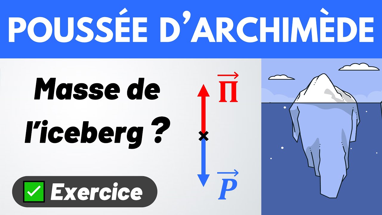 POUSSÉE D'ARCHIMÈDE et MASSE VOLUMIQUE 💪 Exercice corrigé ✅
