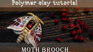 Moth: Making moth brooch with polymer clay - Time Lapse tutorial