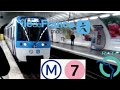 (Métro Ligne 7) le trajet dans le MF77 Tranche 7 IDFM N°194 😍😍de Pyramides à Maison Blanche