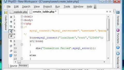 Php Tutorials-19-creating table in Mysql database using Php Script - www.vdesignourweb.com