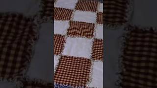 Homespun Cotton and Muslin Rag Quilt Tutorial
