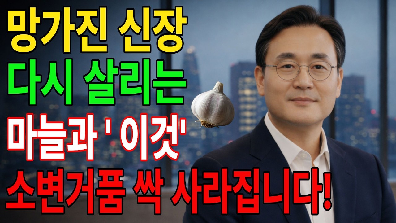 신장 건강을 되찾는 마늘! 이것과 드셔야 소변 거품이 완전히 사라지고 신장이 활력을 되찾습니다!｜신장건강 | 시니어 건강 | 건강의샘 | 콩팥건강 |