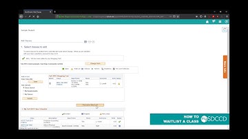 mySDCCD - How to waitlist a class