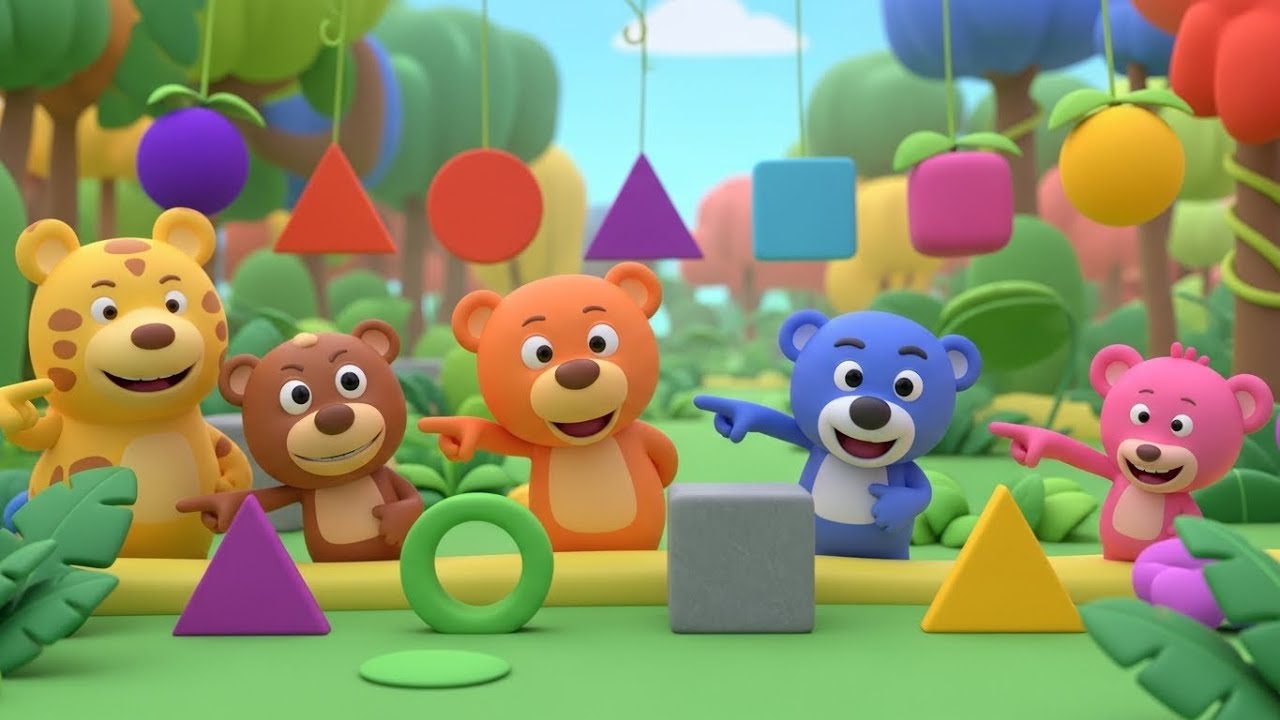Animal Friends Shape Song for Kids | Shapes Song, Learning Song & Nursery Rhymes 🐶🐰🔺🎶
