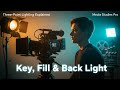 Key Light, Fill Light &amp; Back Light Explained | Three-Point Lighting Mastery | Media Studies Pro
