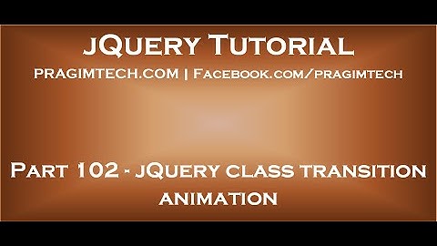 jQuery class transition animation