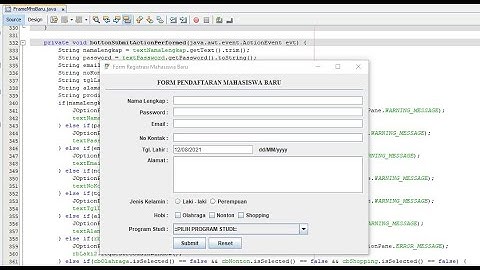 Contoh Inputan dan Validasi Lengkap di Java