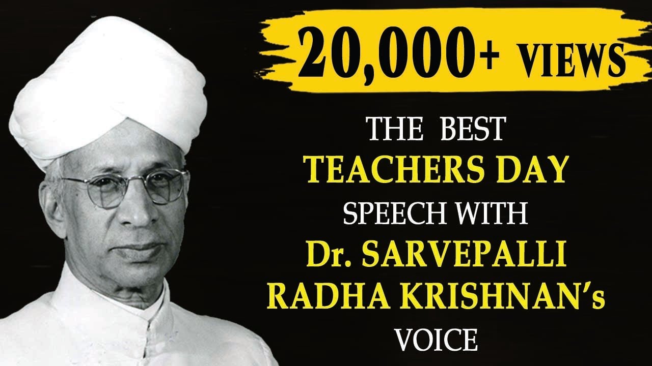 Messages of Dr Sarvepalli Radhakrishnan | Teachers Day Speech | Venu's ...