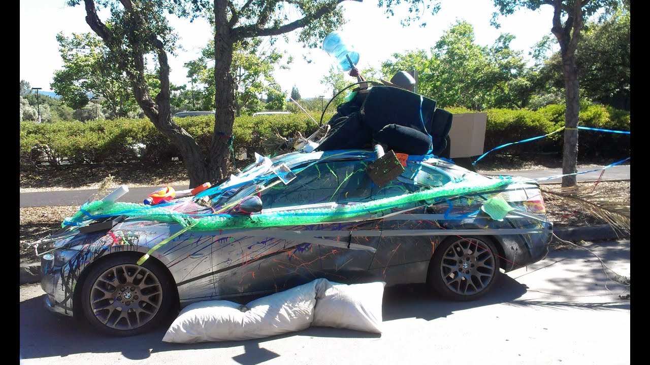 Stanford student's BMW trashed in mean prank - YouTube