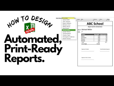 How to design automated Print-ready reports in Excel  - Step by Step video #ExcelReport