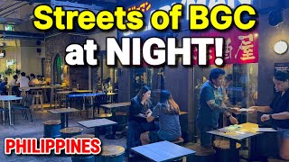 Walking Streets of BGC PHILIPPINES at NiGHT | Walking Tour Thru Metro Manila’s Modern City!