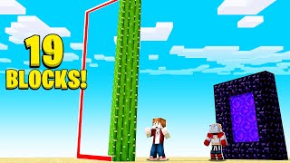 Minecraft Speedrun BUT... 19 Block Cactus WORLD RECORD