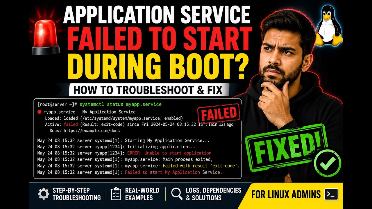 Red Hat Linux Tutorial - How to Troubleshoot Application Service Failed ...