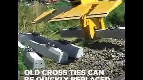 This machine is replacing railroad ties