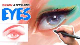 How to Draw and Stylize Eyes!  Tutorial