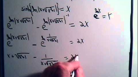 Inverse Hyperbolic Functions Example 1 Verified