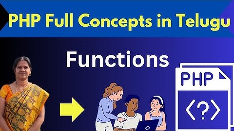 Functions in PHP || PHP IN TELUGU