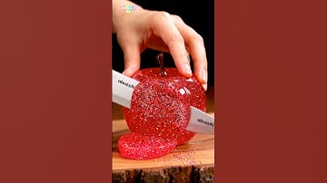 ASMR  🍎✨ Satisfying Crystal Red Apple Slicing #asmr #asmrvideo #asmreating #asmrsounds #asmrfood