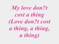 My Love Dont Cost A Thing Jennifer Lopez lyrics