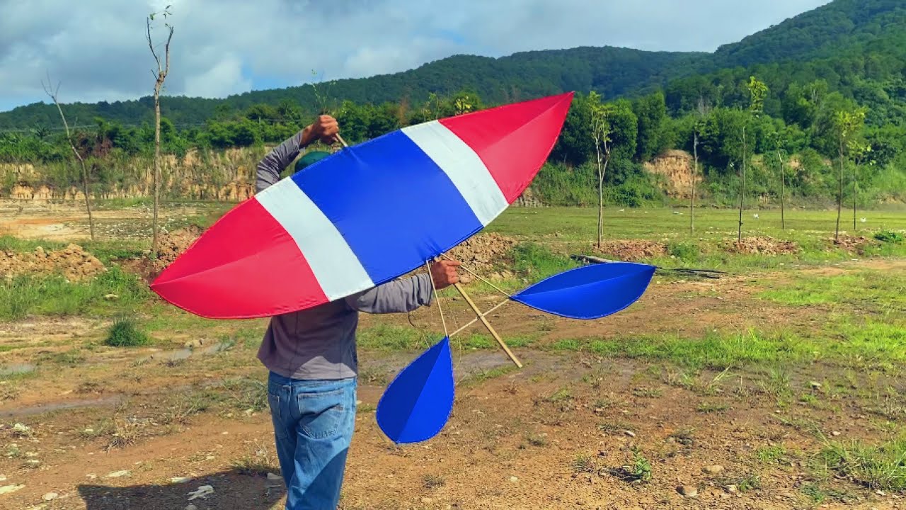 Tự Làm Dáng Diều Sáo Đuôi Lá 2m Bằng Tre