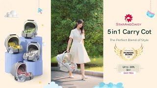 StarAndDaisy Classy & Comfortable 3 in 1 Baby Carry Cot /Car Seat with 3-point Safety Belt screenshot 3