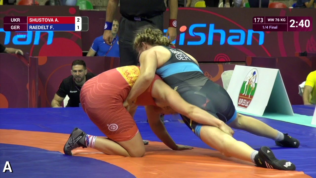 1/4 WW - 76 kg: A. SHUSTOVA (UKR) v. F. RAEDELT (GER)