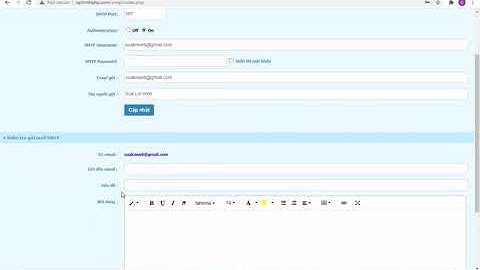 Cấu hình SMTP gửi mail thông qua SMTP Gmail và các SMTP khác