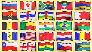 Drawing Flags From 28 Countries | Which One You Country?