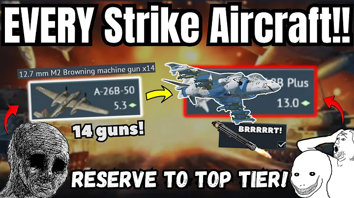 Entire USA Strike Aircraft Line!🔥(Reserve to Top Tier Challenge!) | This GUN has a Plane!💀