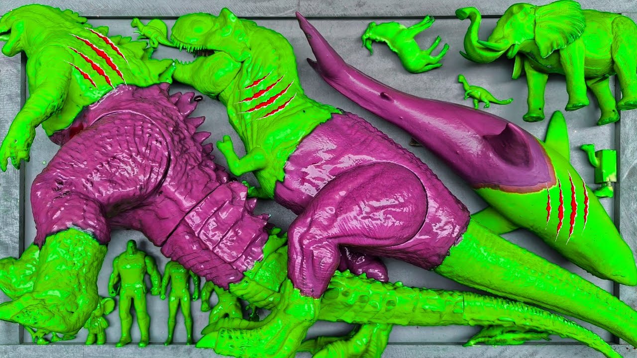 Dinosaurus Jurassic World Dominion: T-rex, Brachiosaurus, Catnap, King Kong, Godzilla, Skibidi