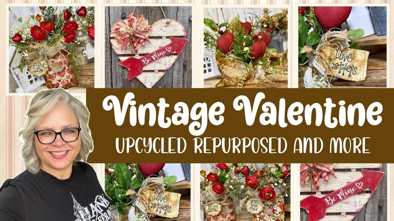 🤎🌿 NEW FOR 2025 Vintage Valentine Crafts || Upcycled Repurposed and More