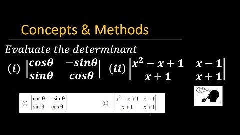 Evaluate the determinant det(cos(theta)  -sin(theta) , sin(theta) cos(theta))