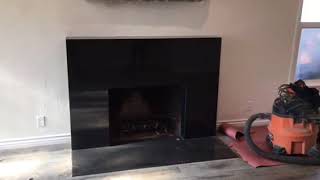 Playa del Rey Granite Fireplace Installation by Crown Construction 818-974-3210