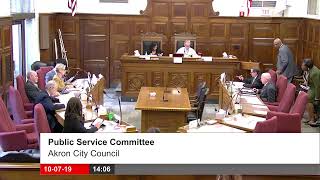 Akron City Council Committee Meetings 10/07/2019